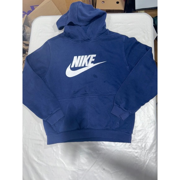 Nike Other - Nike Mens Sportswear Futura Logo Hoodie‎ Navy Blue Pullover Fleece Medium